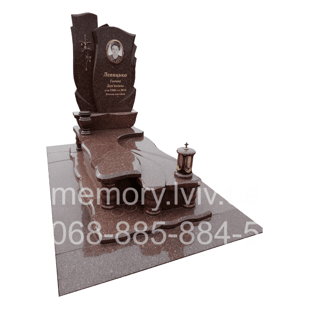 гранітний одинарний надгробок